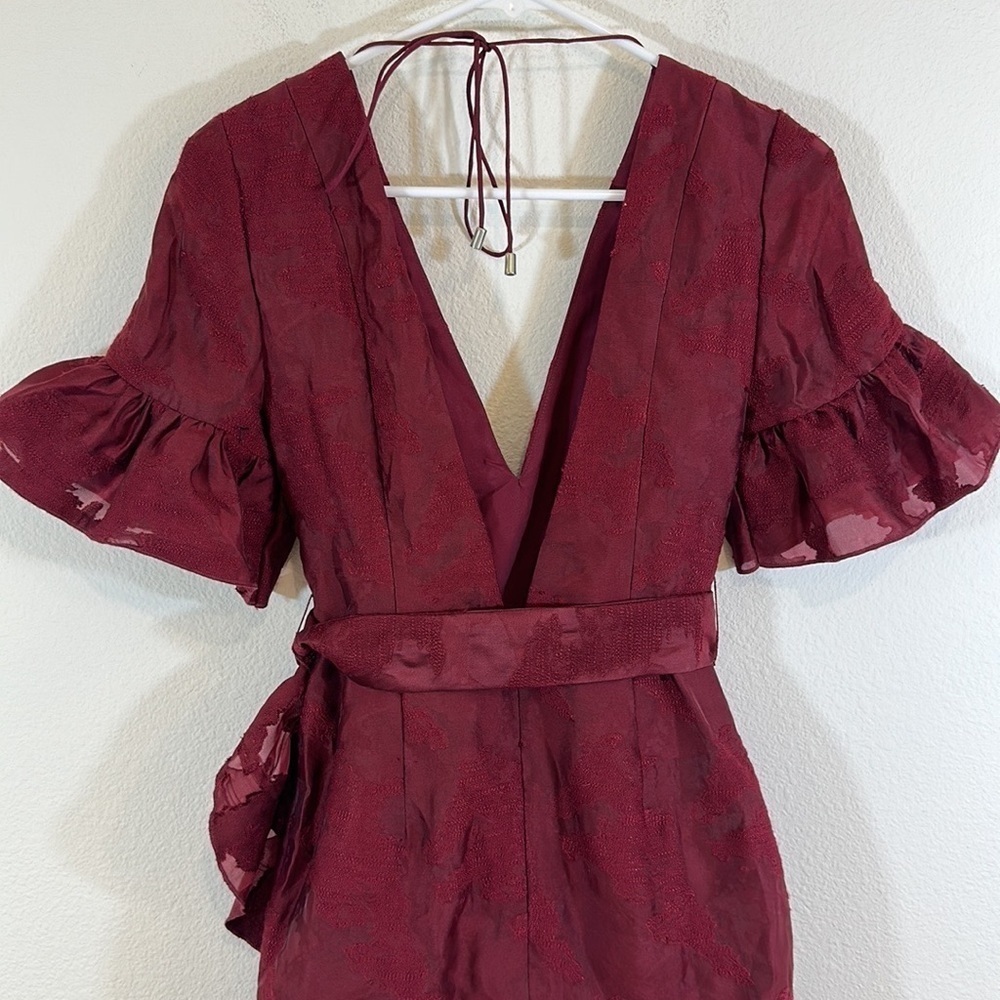 C/MEO Collective Textured Ruffle Wrap Dress - Picture 7 of 10